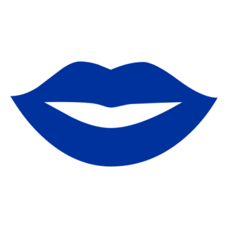 Kiss Lips Decal (Blue)